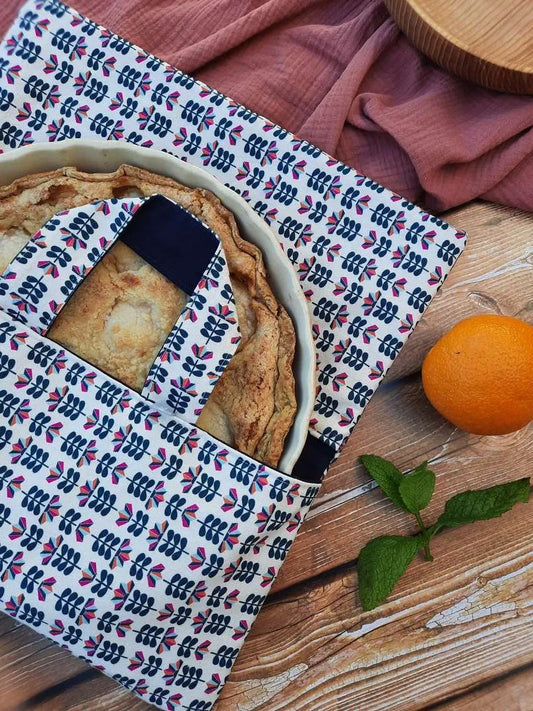Sac pour tarte réversible en toile de coton épais