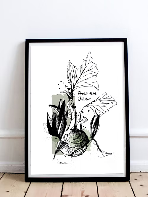 DANS MON JARDIN - Illustration - Format A4