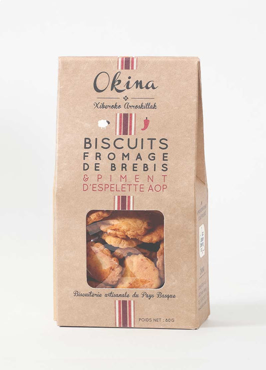 Biscuits Salé Fromage de Brebis et Piment d'espelette AOP